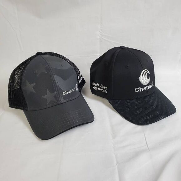 2-Pack Channel Seed Koch Agronomy Hats Black & Camo Mesh Snapback K-Products Cap - Picture 2 of 9